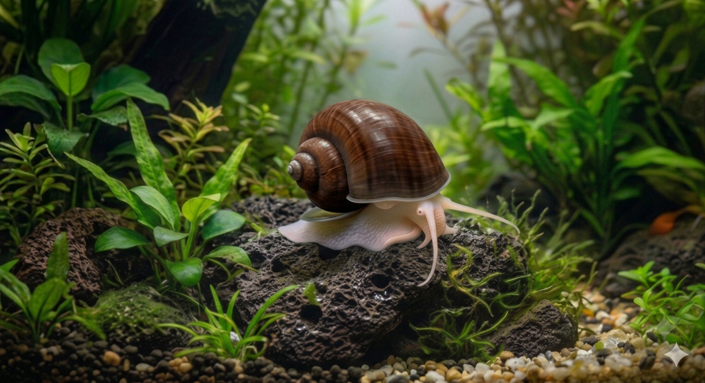 Chocolate Brown mystery snail