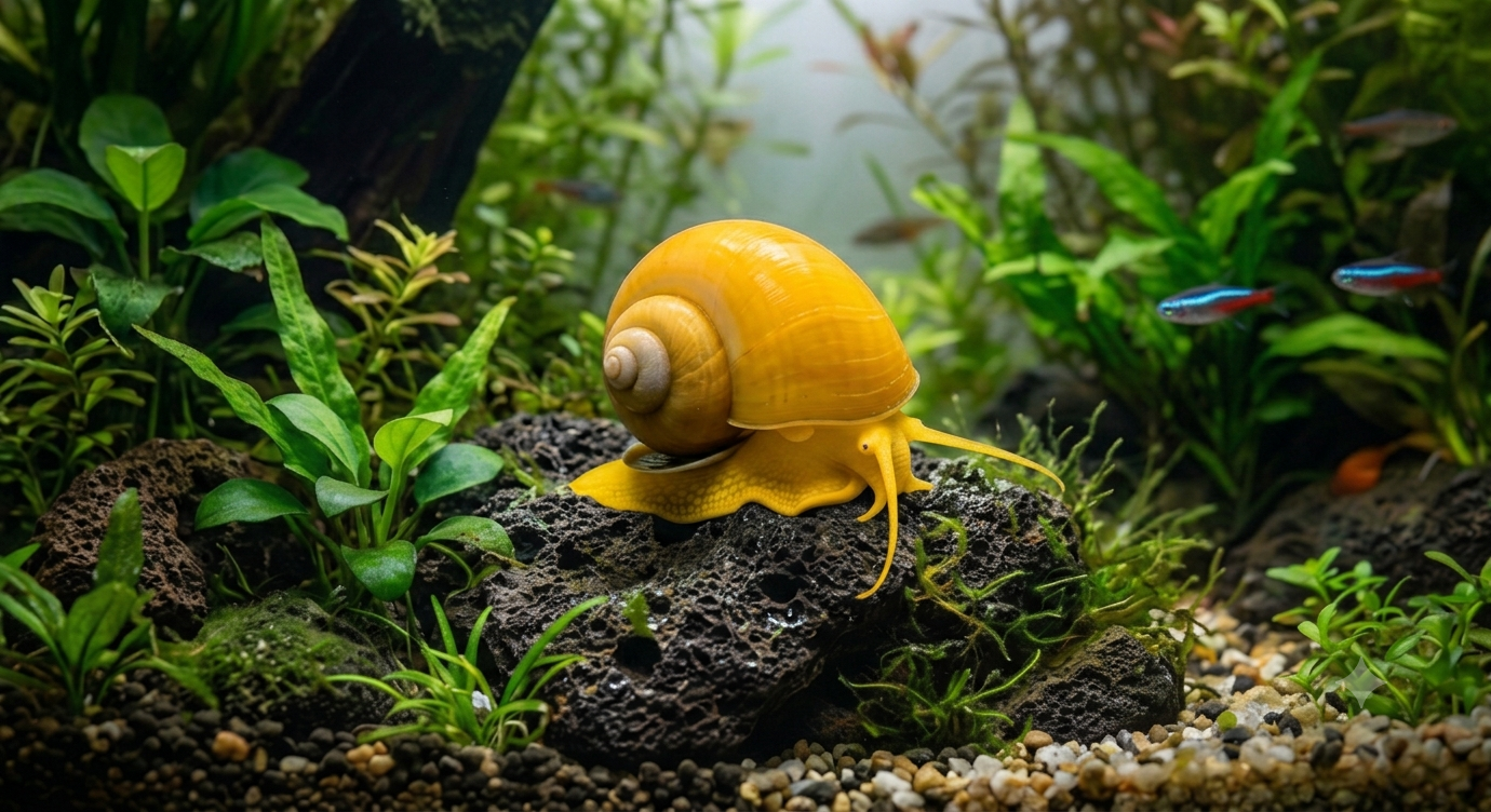Gold Yellow mystery snail