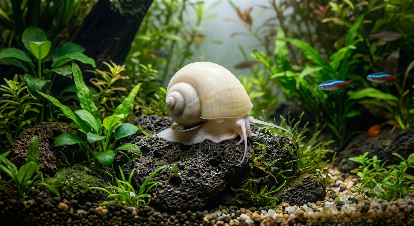 Ivory White mystery snail