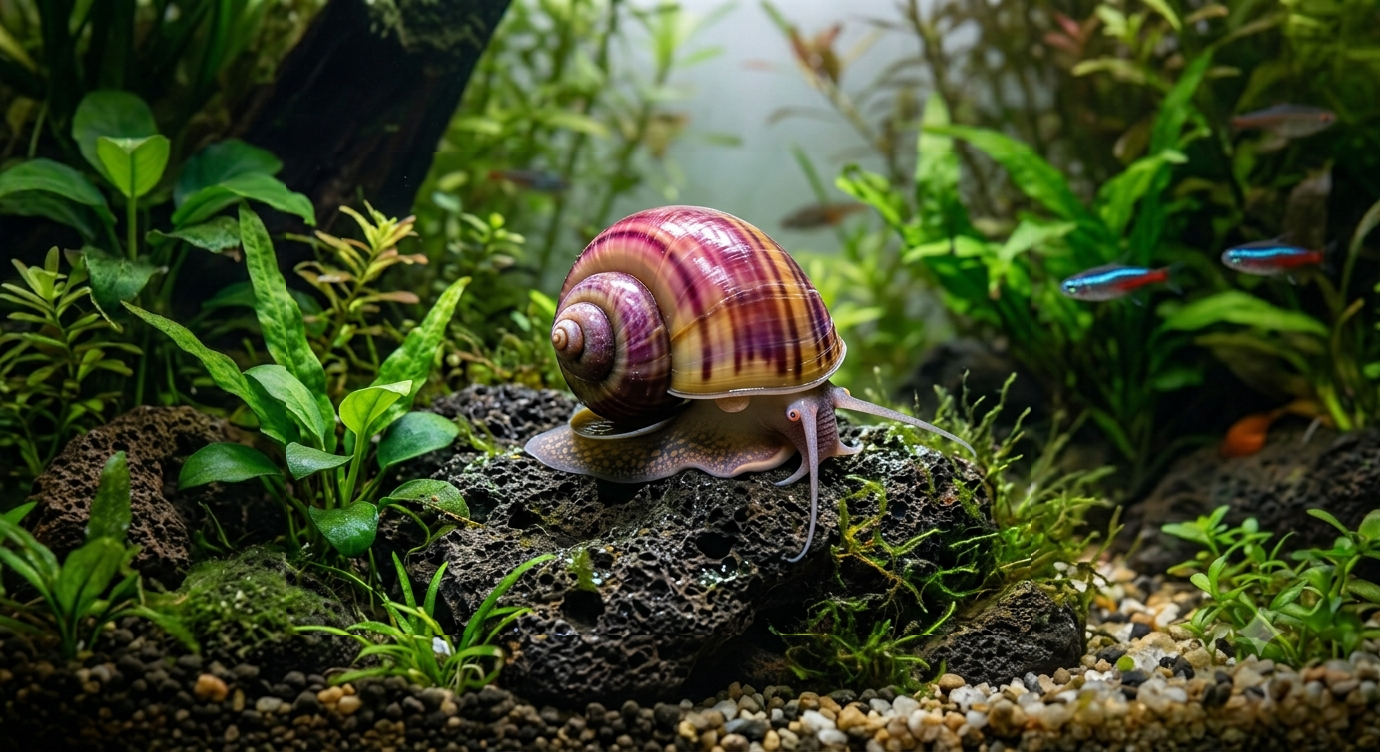 Magenta Pink mystery snail